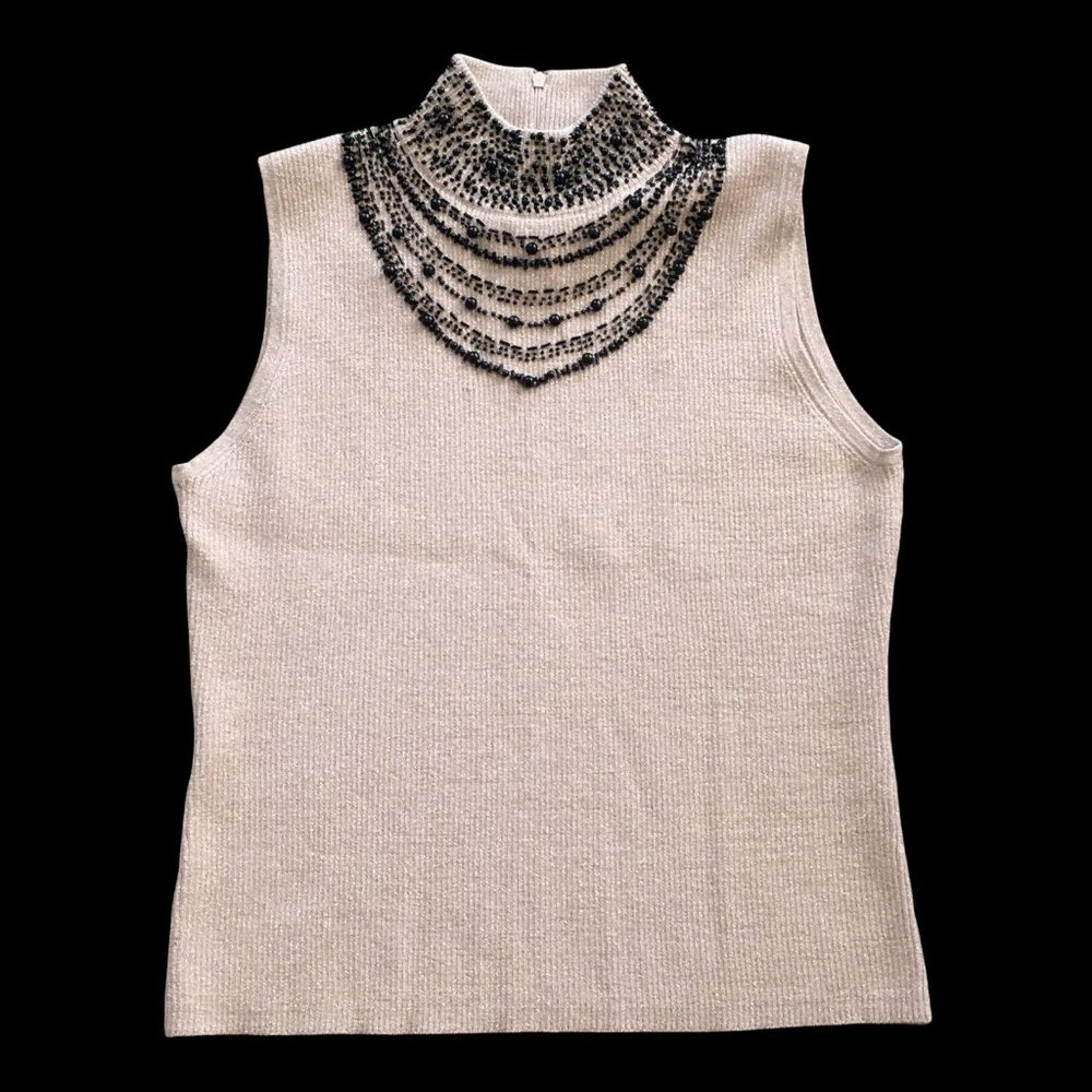 Grace Elements Shell Decorative Beaded Neckline - Picture 2 of 9
